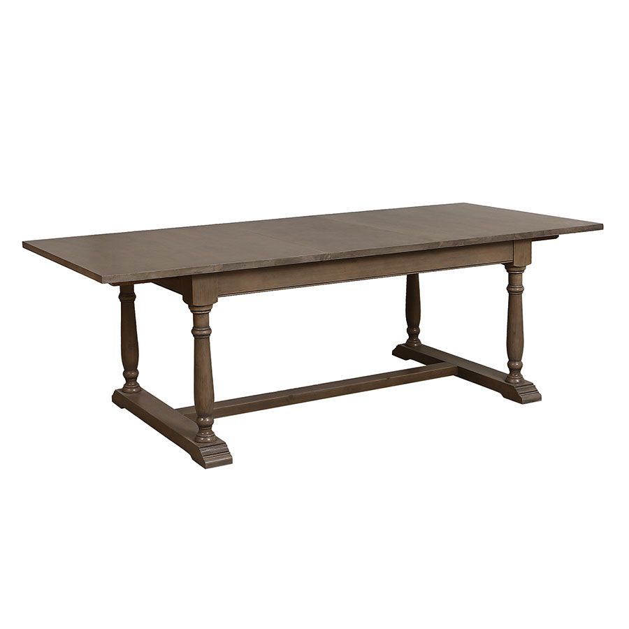 Table rectangulaire extensible en épicéa brun fumé - Natural
