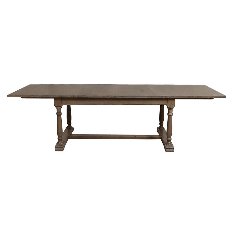 Table rectangulaire extensible en épicéa brun fumé - Natural