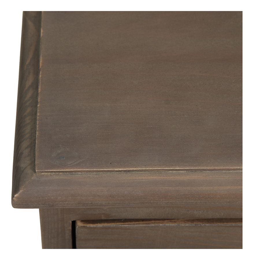 Table de chevet en épicéa massif brun fumé grisé - Natural
