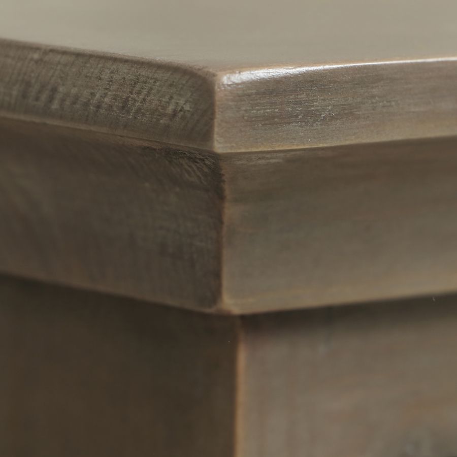 Table de chevet en épicéa brun fumé grisé - Vénitiennes