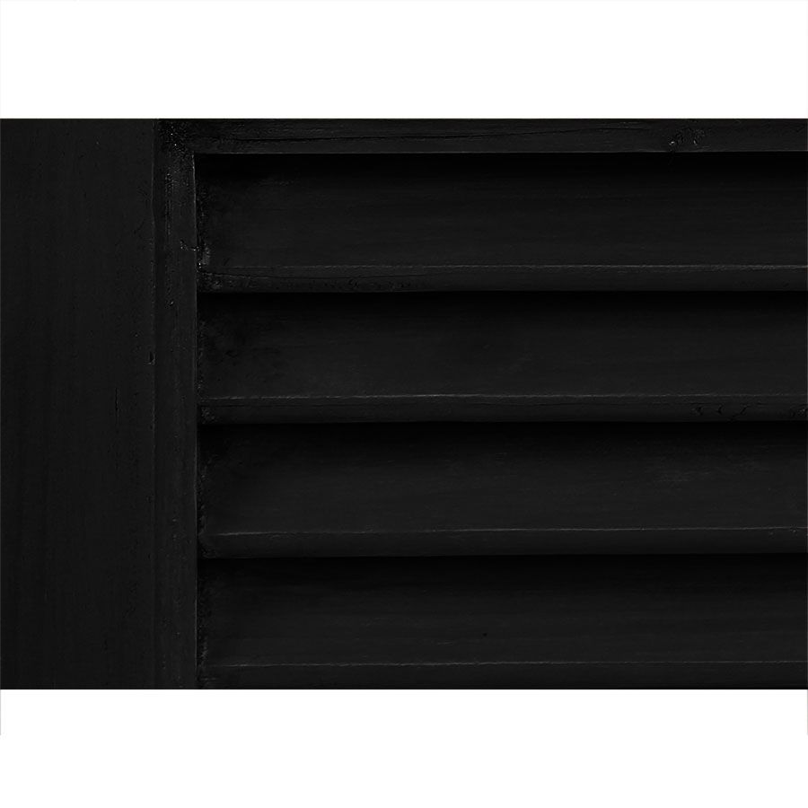 Bureau noir avec tiroirs en épicéa massif - Vénitiennes