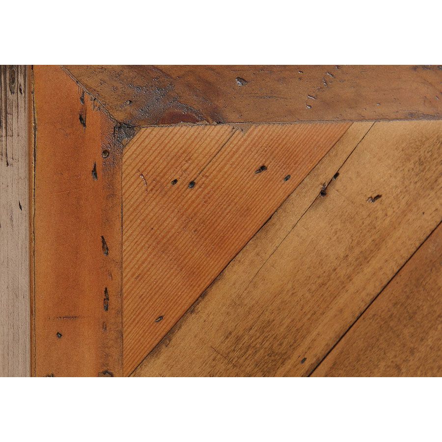 Tête de lit 180 cm industrielle en bois recyclé ambré - Empreintes