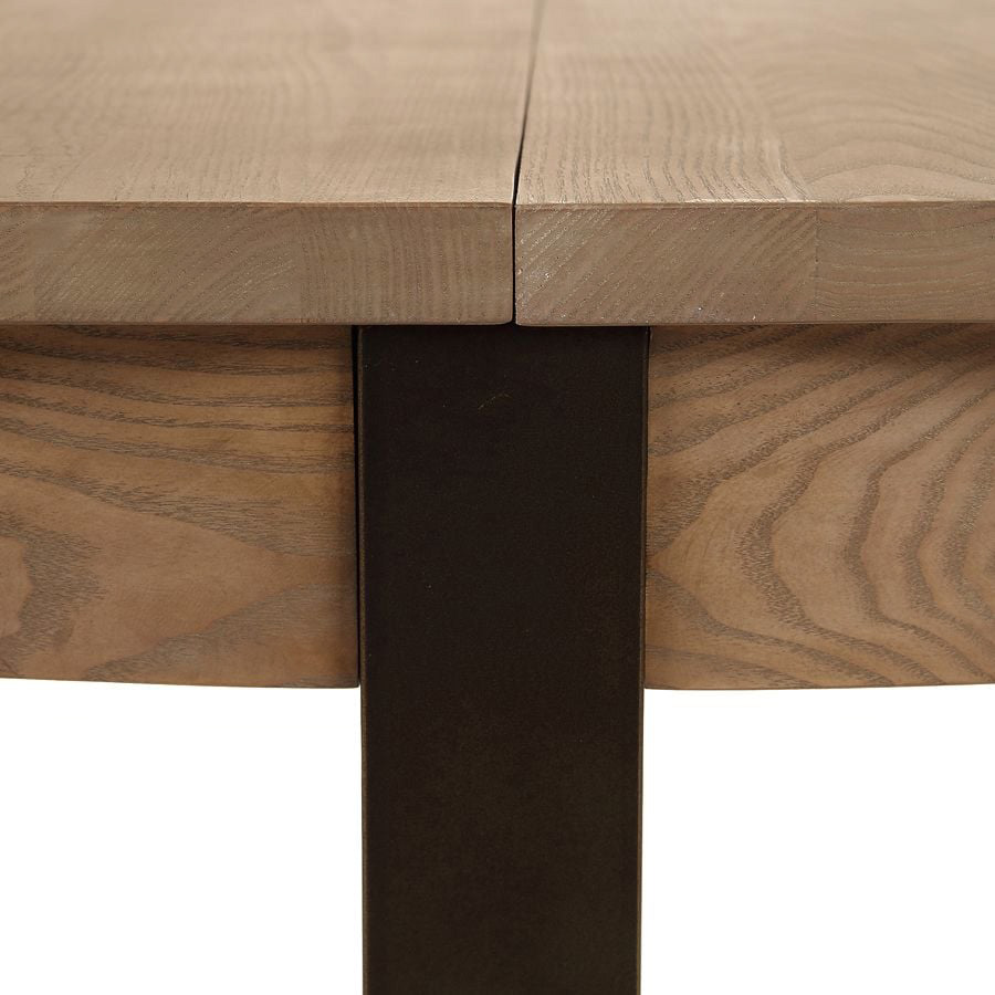 Soldes - Table ronde extensible en bois et métal 4 à 10 personnes - Demeure  - Interior's