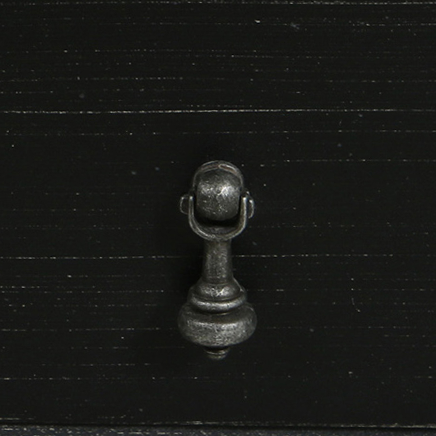 Table basse rectangulaire noire en bois 2 tiroirs  - Bruges