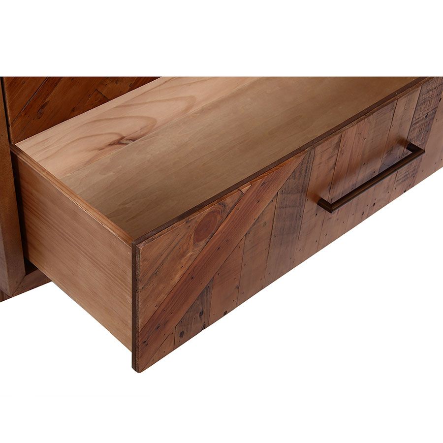 Commode 3 tiroirs en bois recyclé - Empreintes