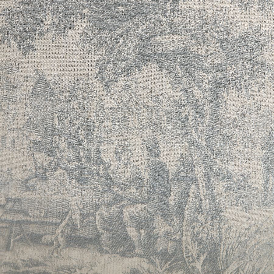 Fauteuil cabriolet en tissu toile de Jouy - Louis