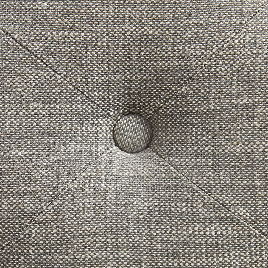 Tête de lit capitonnée 140/160 cm en frêne gris et tissu gris chambray - Joséphine