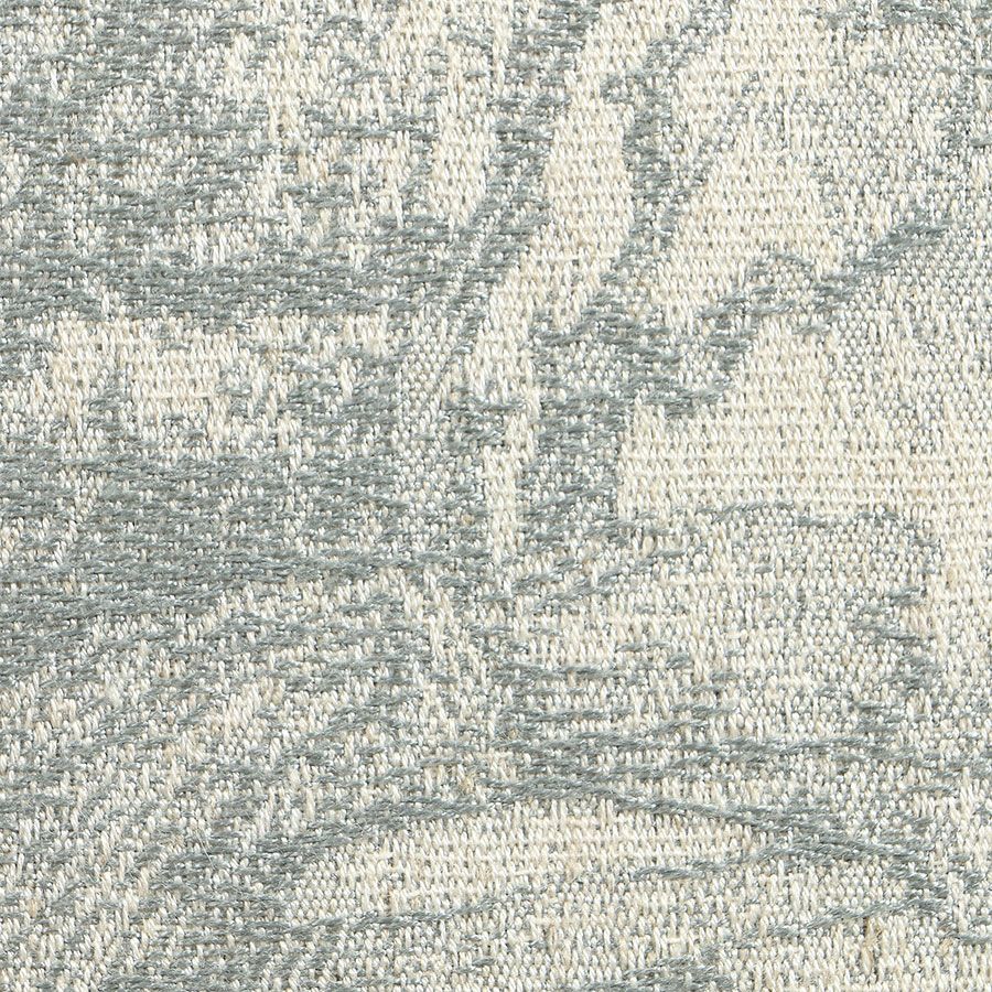 Tête de lit 140/160 cm en hévéa blanc et tissu toile de Jouy capitonné - Joséphine