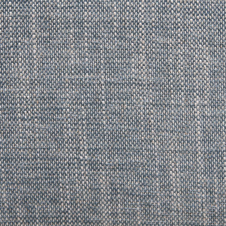 Fauteuil crapaud en tissu bleu chambray - Victor