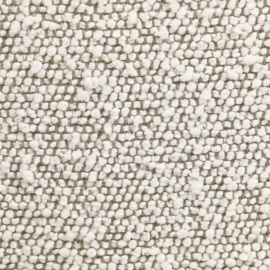 Fauteuil en tissu flocon avec socle pivotant en hévéa massif - Basile