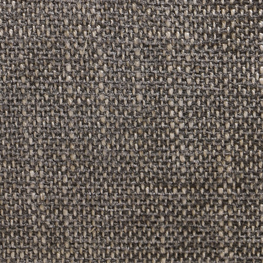 Fauteuil en tissu gris chambray avec socle pivotant en frêne massif - Basile