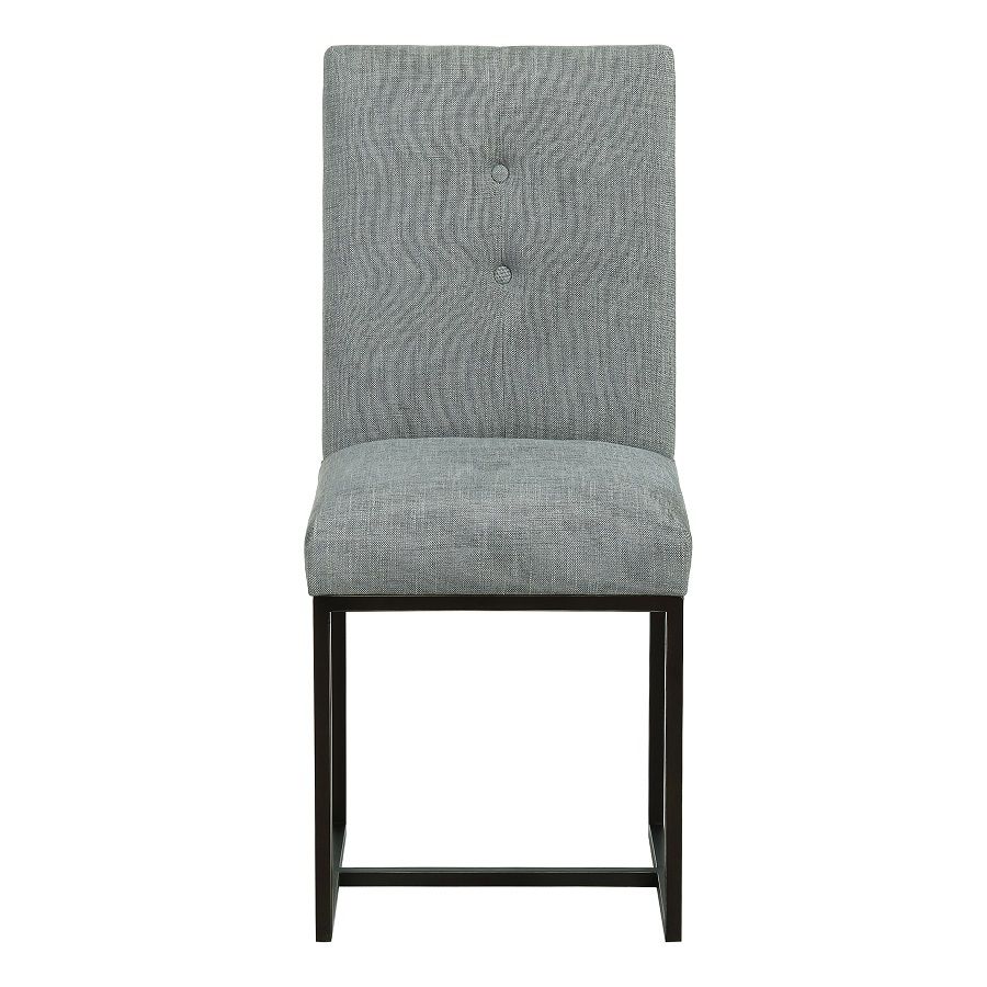 Chaise en tissu gris chambray - Grace
