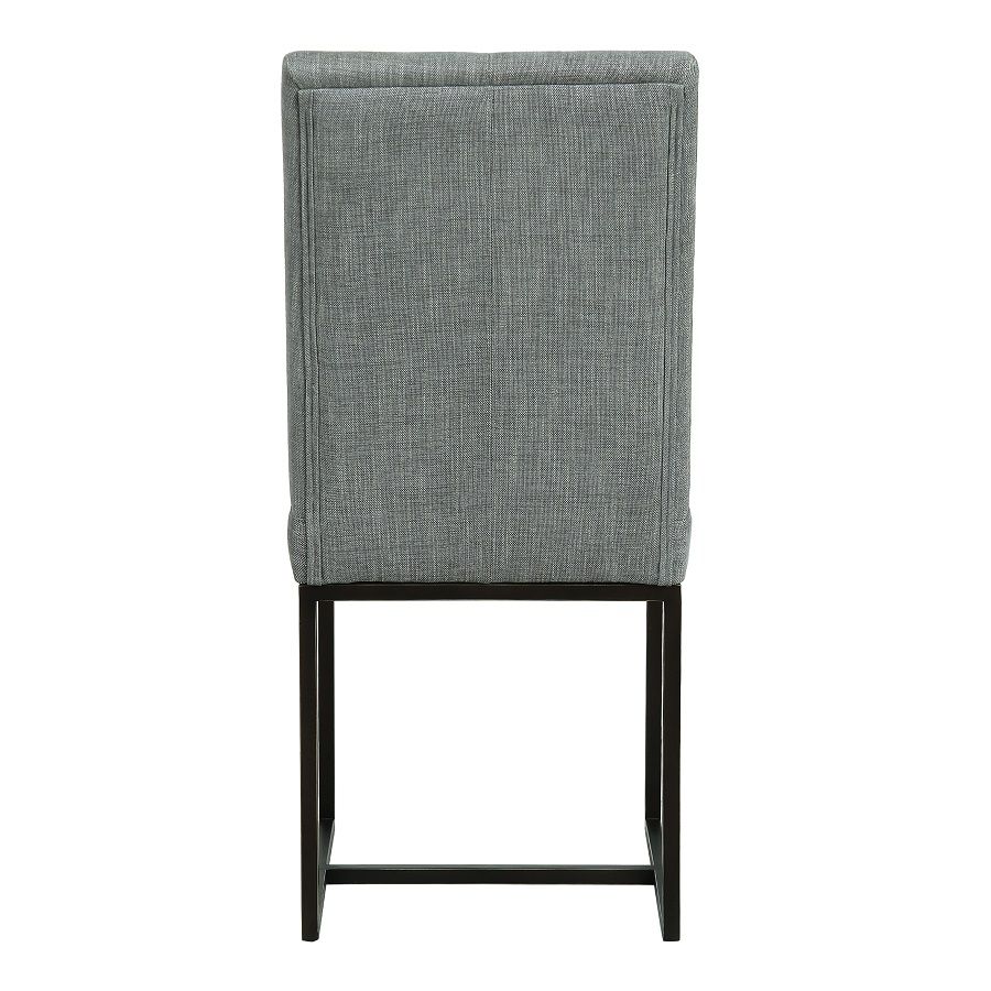 Chaise en tissu gris chambray - Grace