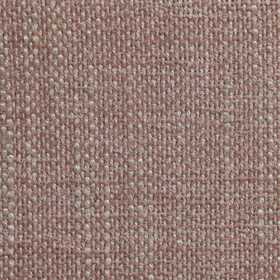Chaise médaillon en tissu vieux rose et hévéa blanc - Hortense