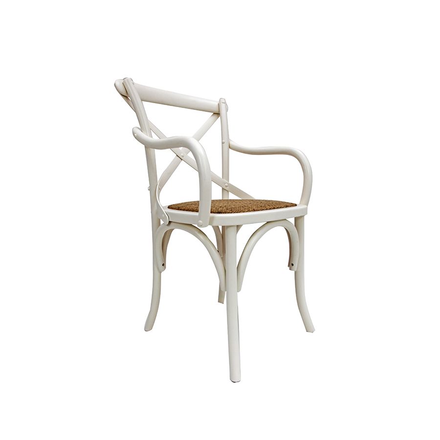Fauteuil bistrot blanc