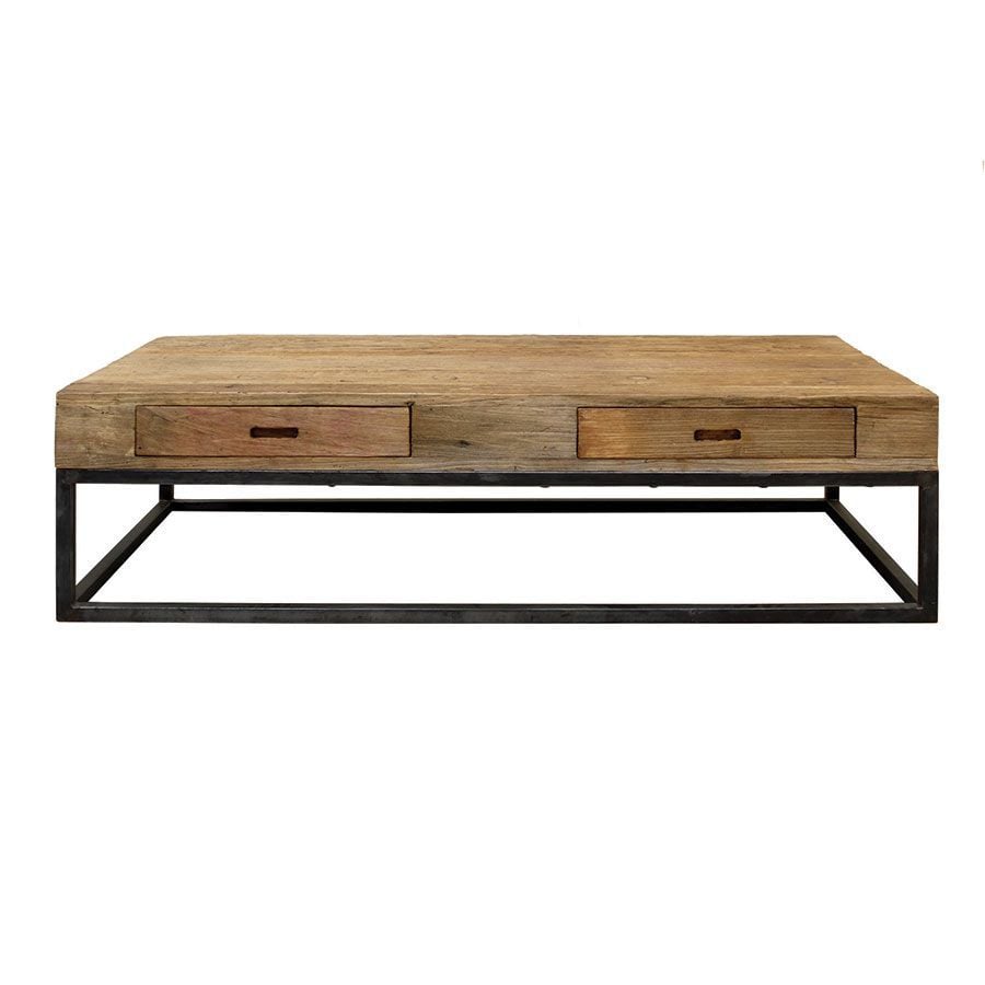Table basse rectangulaire industrielle - Transition