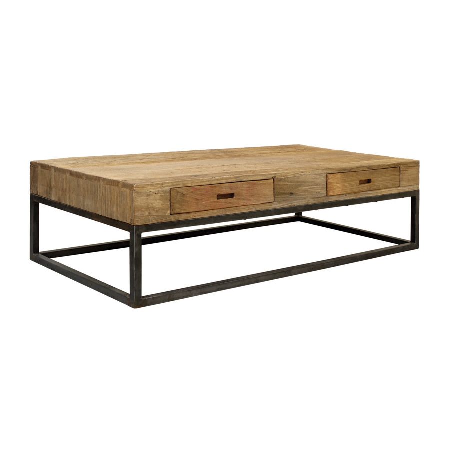 Table basse rectangulaire industrielle - Transition