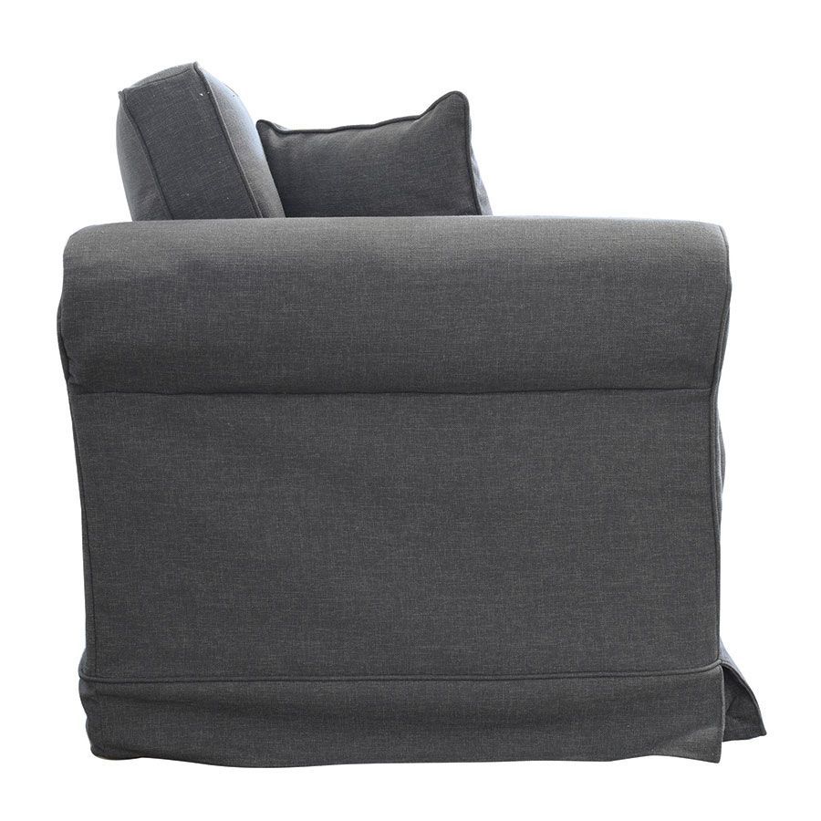 Housse pour canapé 4 places en tissu gris - Crowson