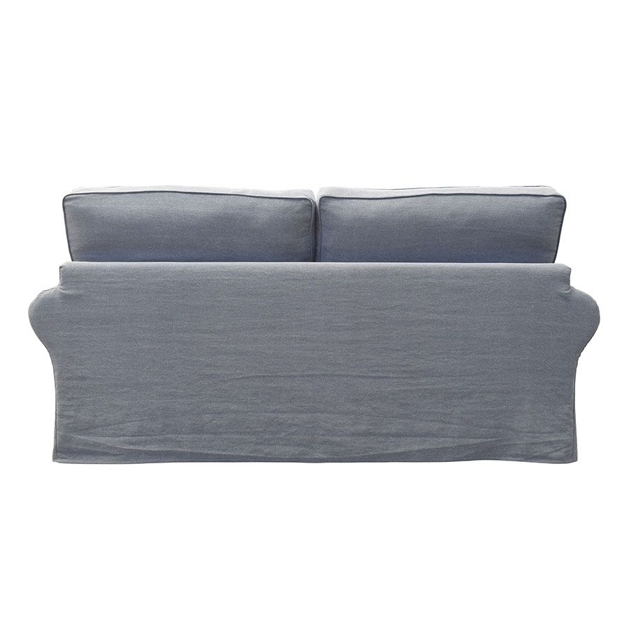 Soldes - Housse pour canapé d'angle 5 places en tissu gris - Malcolm -  Interior's