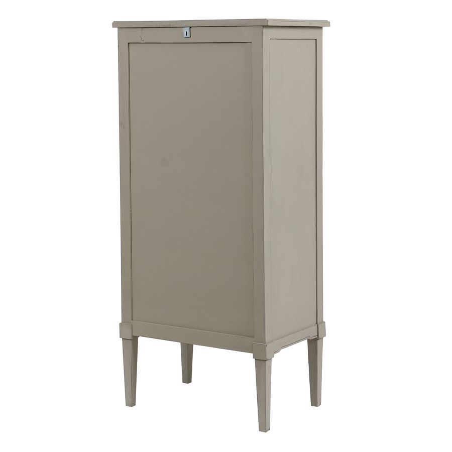 Commode chiffonnier grise 6 tiroirs