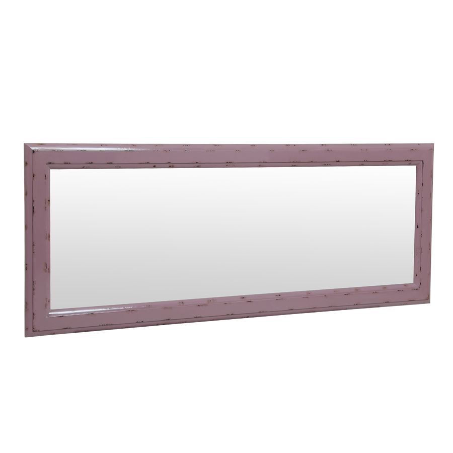 Miroir rectangulaire en bois lilas glossy