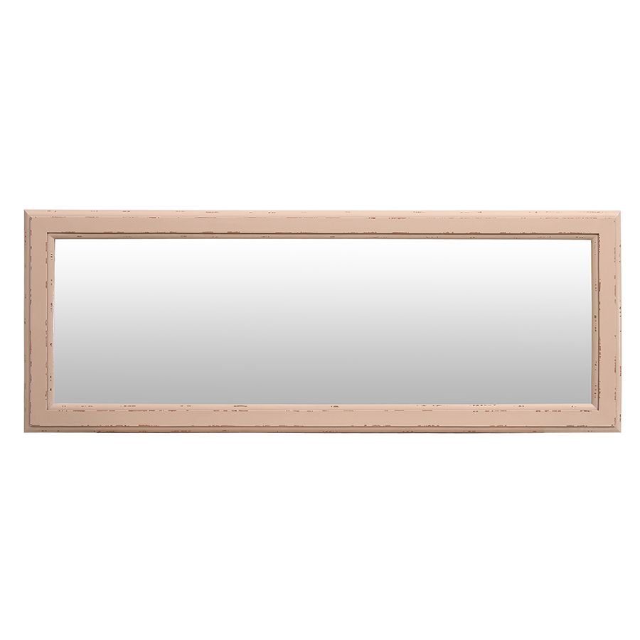 Miroir rectangulaire en bois rose poudré