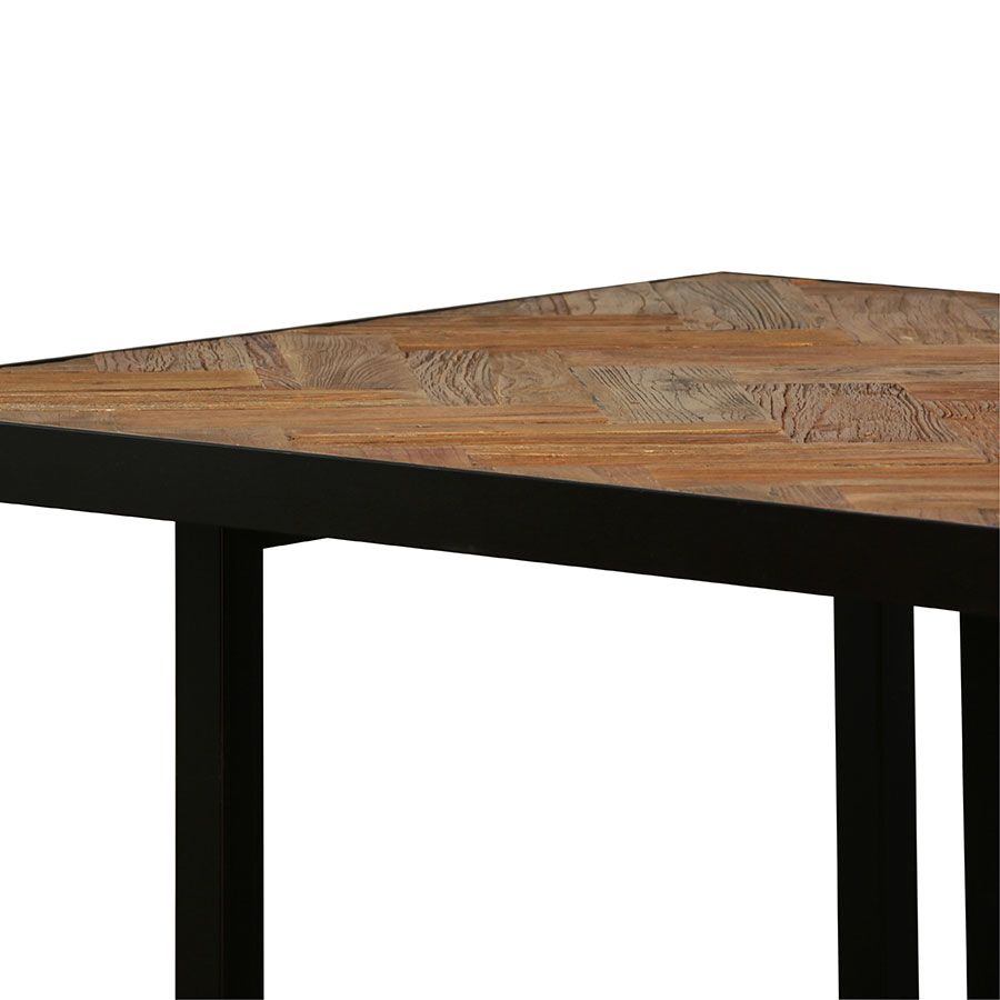 Table rectangulaire industrielle en bois et métal - Haussmann
