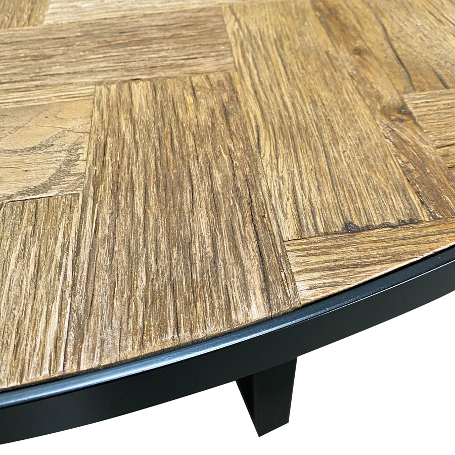 Table ovale en bois et métal pour 12 personnes - Haussmann