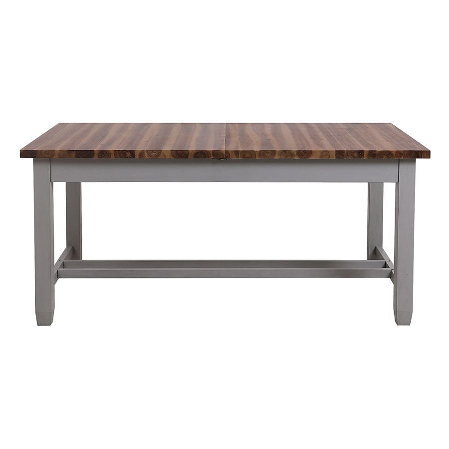 Soldes - Table extensible grise en pin 8 à 10 personnes - Brocante -  Interior's