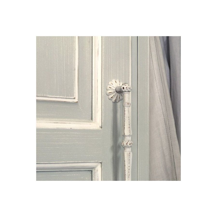 Armoire penderie grise 2 portes en bois - Gustavien