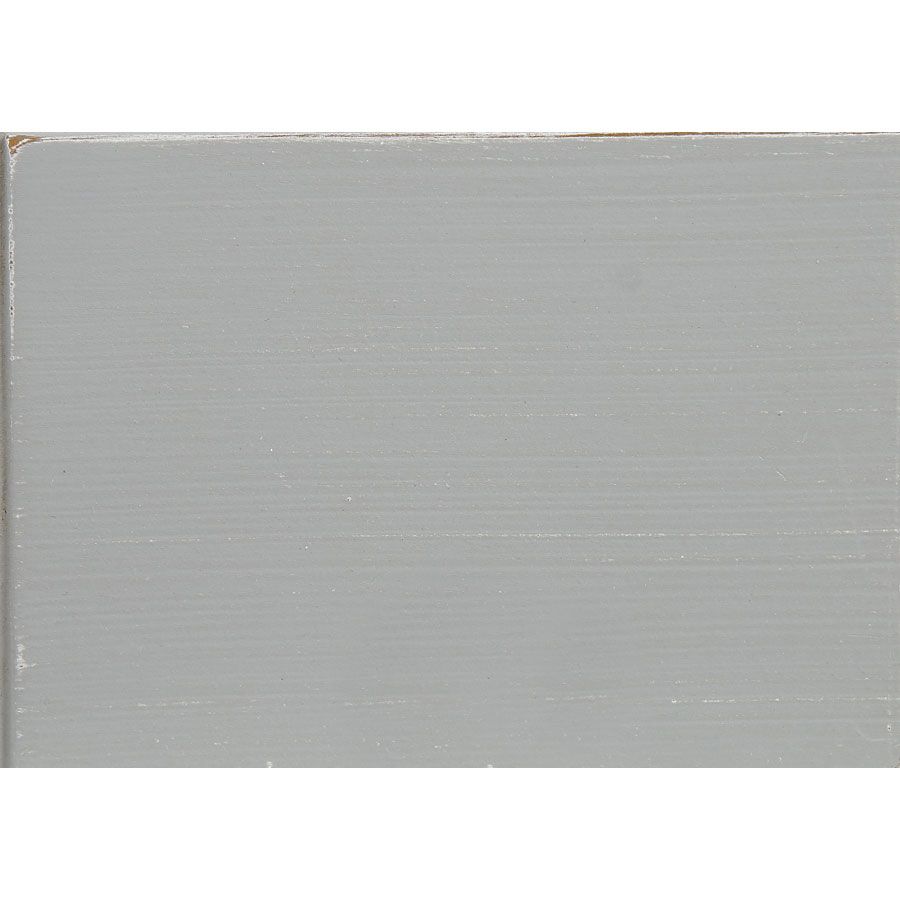 Lit 180x200 en bois gris rechampis blanc - Gustavien