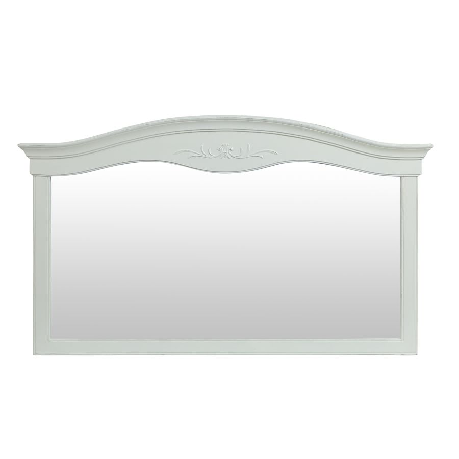 Grand miroir blanc vieilli - Lubéron