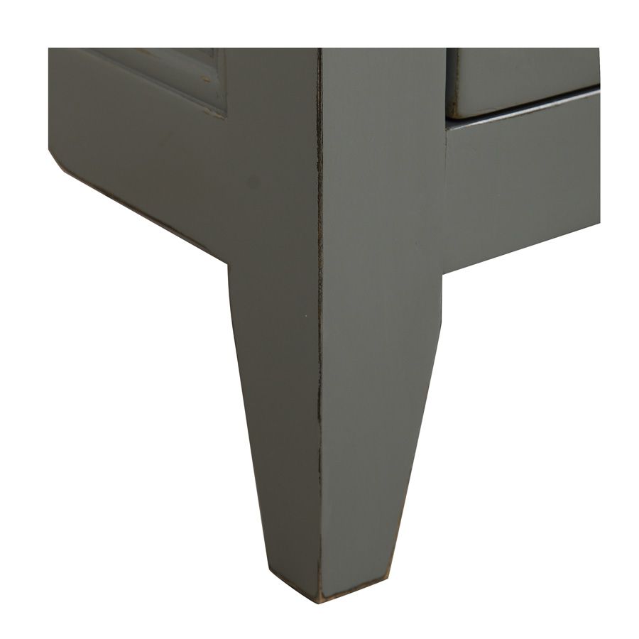 Table basse rectangulaire grise en pin - Esquisse