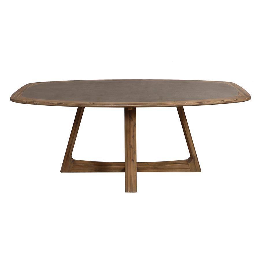 Table ovale contemporaine en acacia massif - Organic