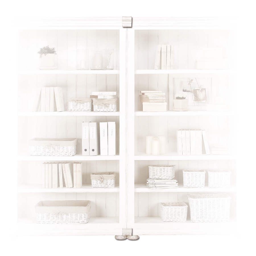 Set de jonction pour bibliothèques modulables en bois blanc - Harmonie