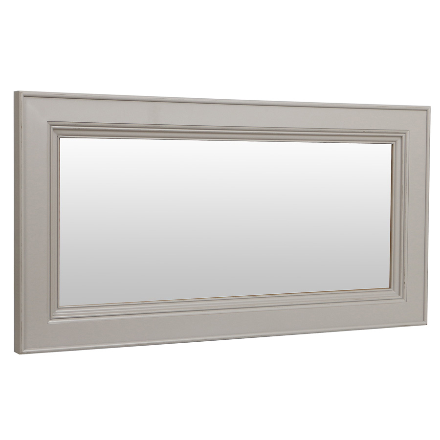 Miroir rectangulaire gris en bois - Harmonie