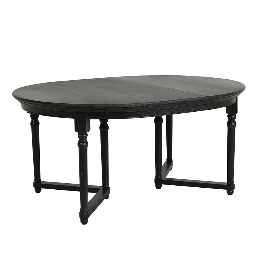 Table ronde extensible en bois noir - Harmonie