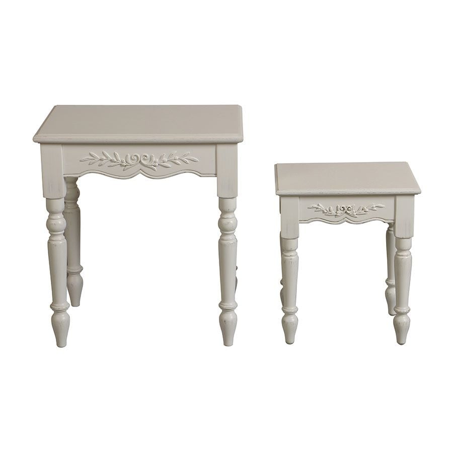Tables gigognes blanches - Romance