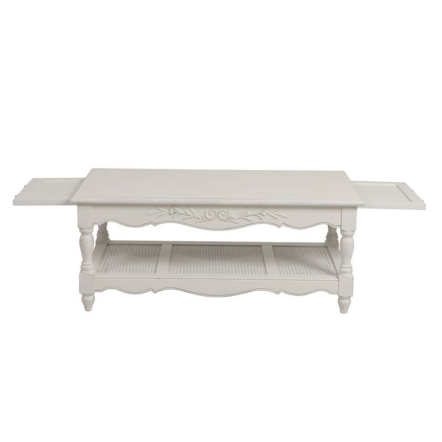 Table basse blanche rectangulaire - Romance