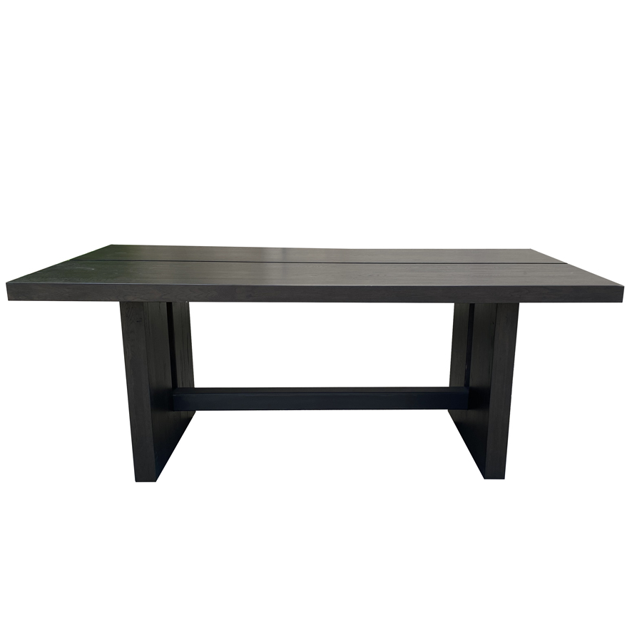 Table rectangulaire en chêne noir ébène 8 personnes - Ressources