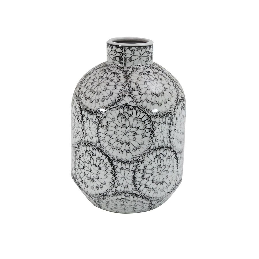 Vase en porcelaine motifs floraux