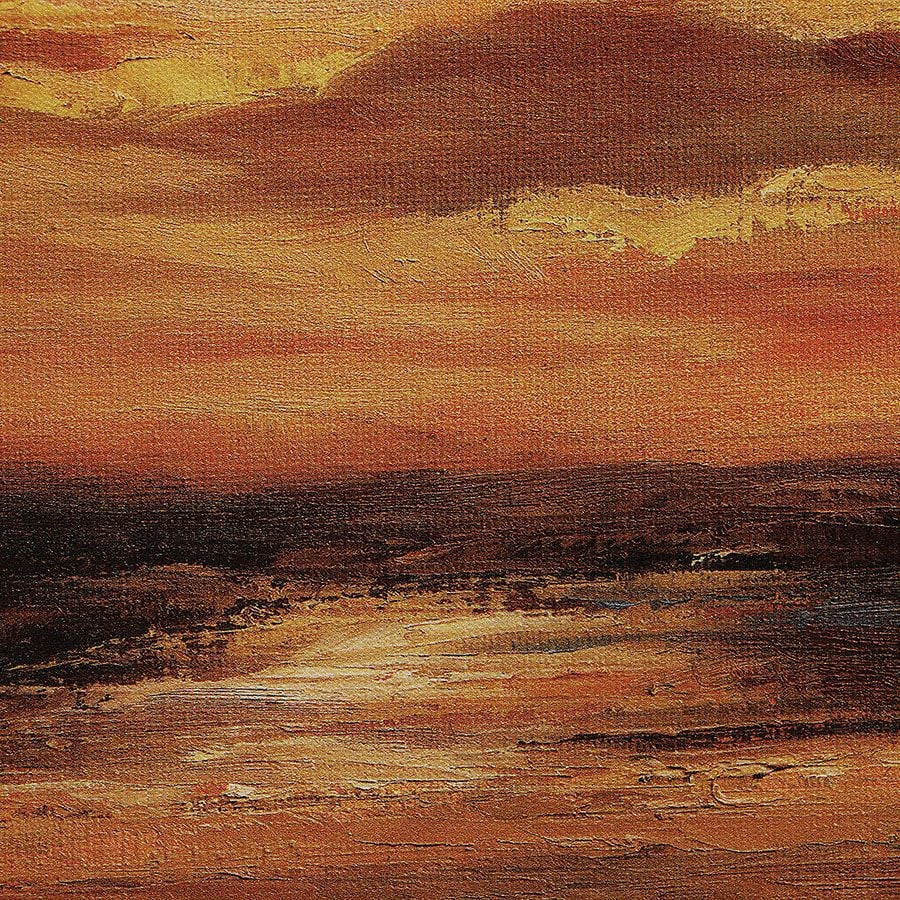Peinture à l'huile coucher de soleil - 80x64 cm