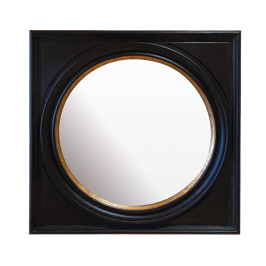 Miroir noir et doré 80 cm