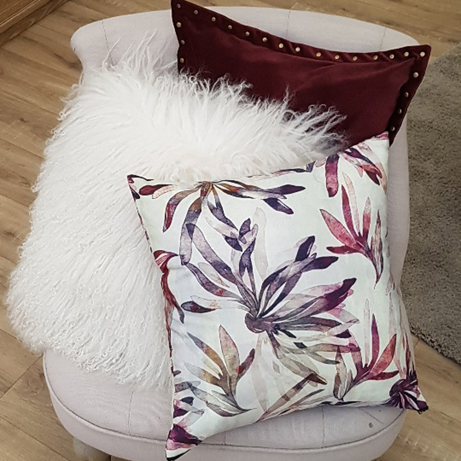 Lot de 2 coussins décoratifs avec motif floral en coton 45 x 45 cm  multicolore MEADIA 