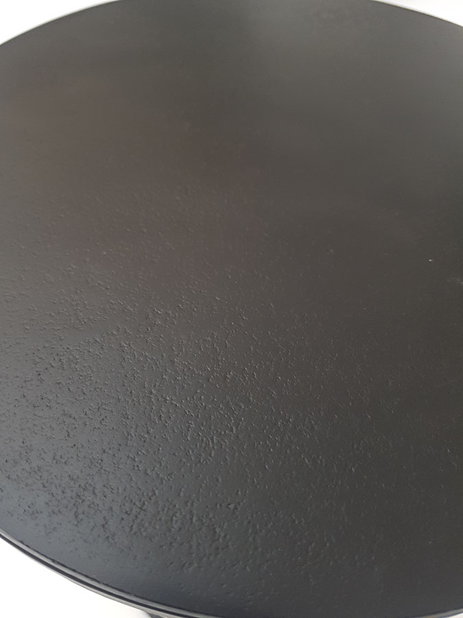 Guéridon noir avec plateau rond h65 cm