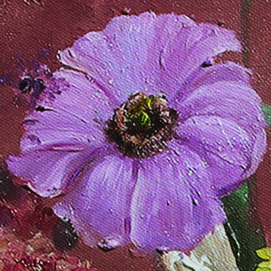 Tableau à l'huile motif floral