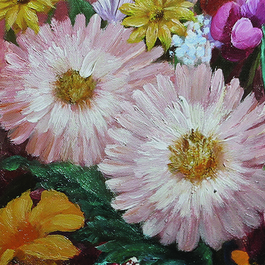 Tableau à l'huile motif floral