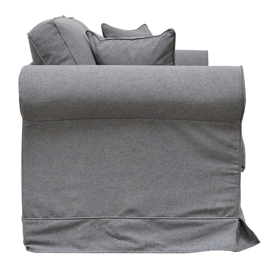 Canapé 2 places en tissu gris anthracite - Crowson