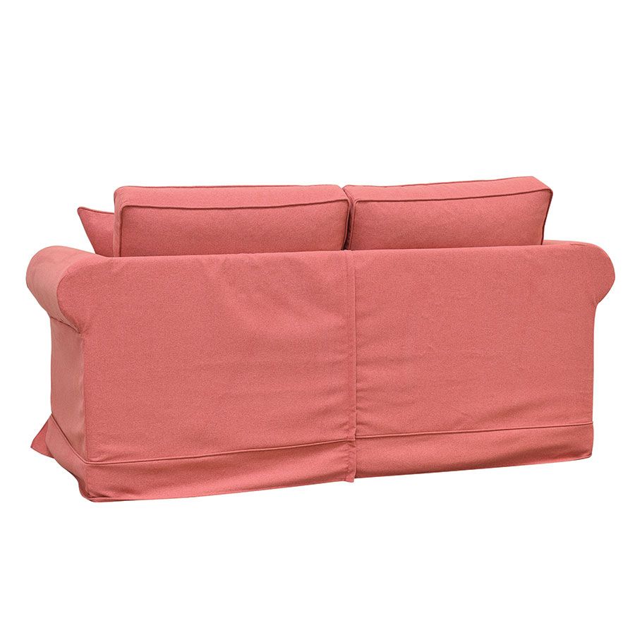 Canapé 2 places en tissu rose framboise - Crowson