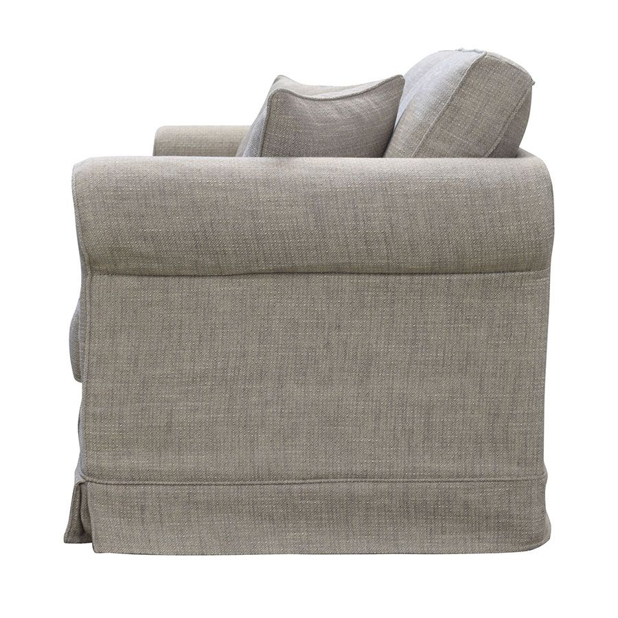 Canapé 2 places en tissu gris - Crowson